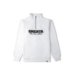 Λευκή Μπλούζα Φούτερ Half-Zip “Athens Code”